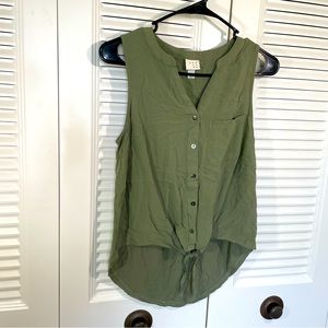 A New Day Front Tie Blouse